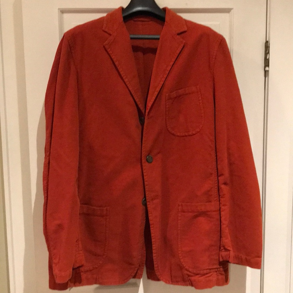 Barney’s New York soft cotton 3-button blazer